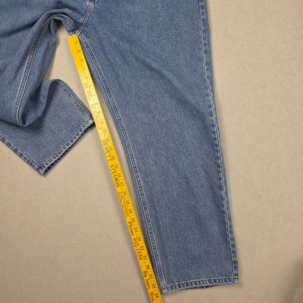 Harley Davidson Mens Relaxed Fit Jeans Blue Denim Size 40x30 Small Stain - Picture 9 of 13